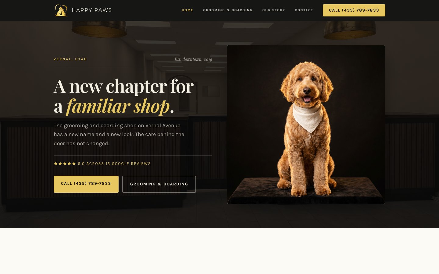 Happy Paws demo site